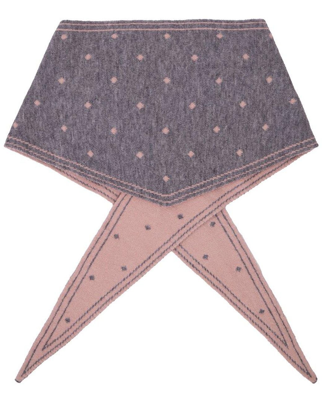 Saachi Purple Polka Dot Triangle Scarf