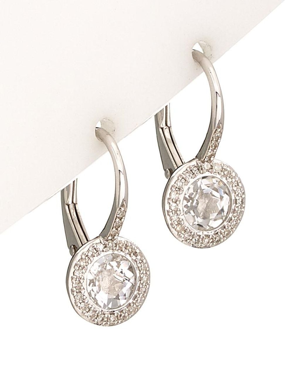 Diana M Multicolor 14k 1.53 Ct. Tw. Diamond & Topaz Earrings