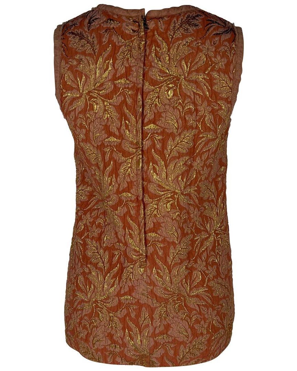 Dolce & Gabbana Brown Jacquard Blouse, Size Eu (Authentic Pre-Loved)