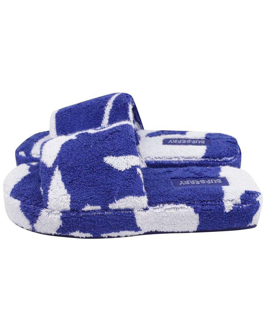 Burberry Blue Cotton Snug Towelling Slipper (Authentic Pre-Loved)