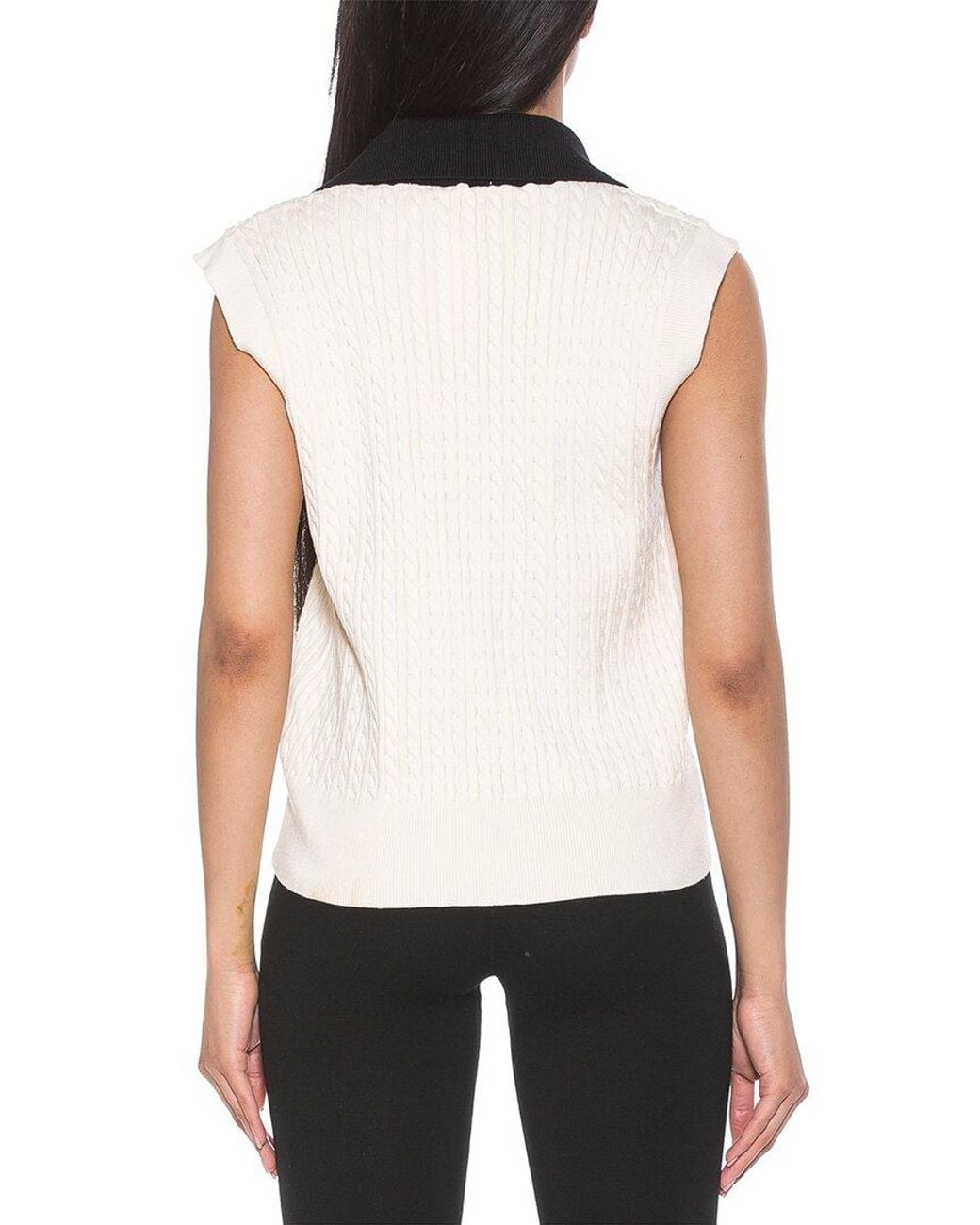 Alexia Admor White Michelle Vest Top