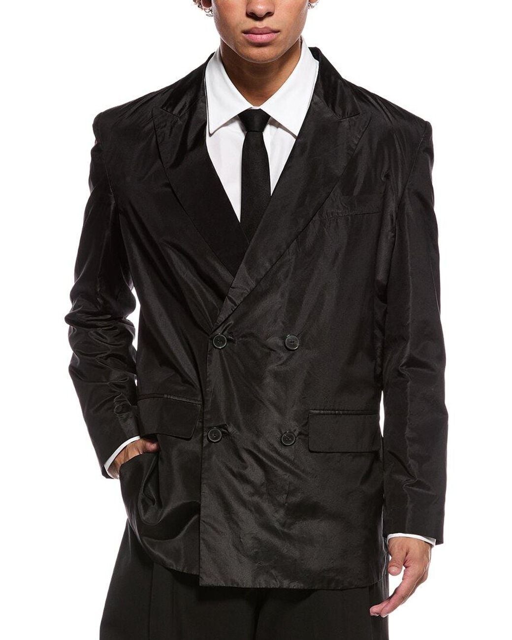 Valentino Black Giacca Silk Jacket for men