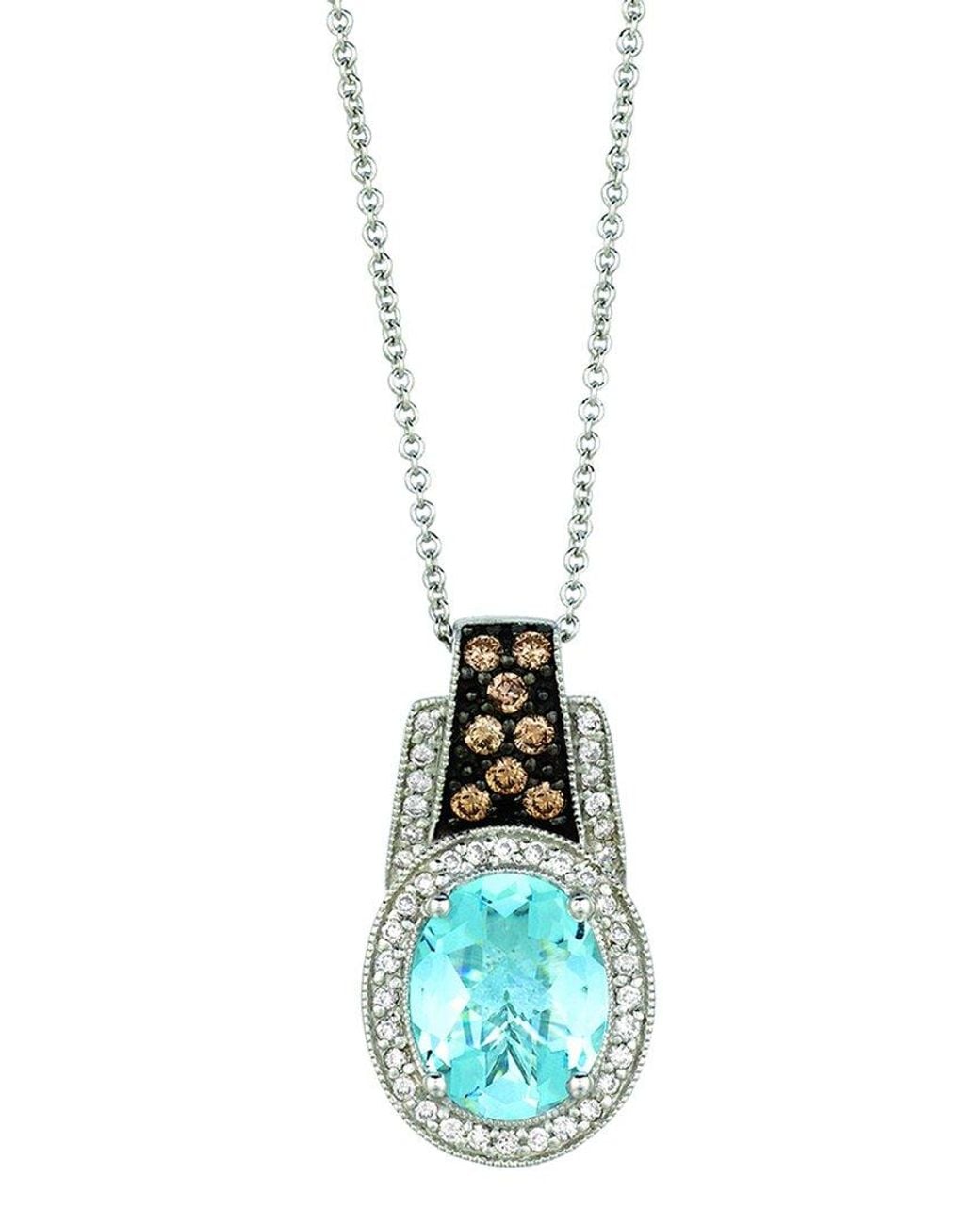 Le Vian Blue Le Vian 14K 2.43 Ct. Tw. Diamond & Aquamarine Pendant Necklace