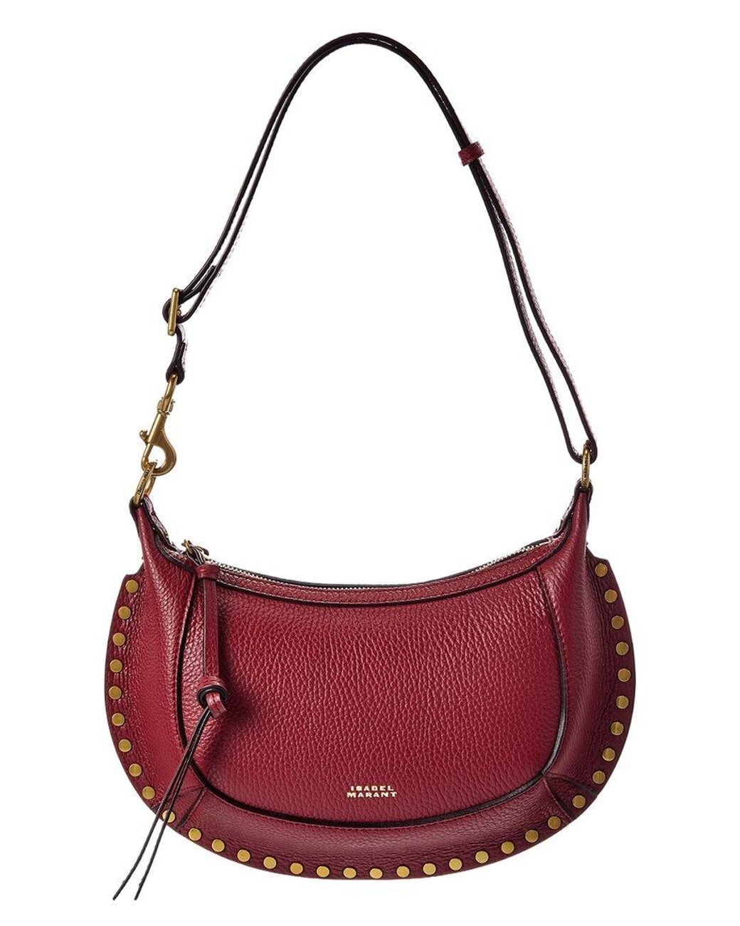 Isabel Marant Red Oskan Moon Leather Crossbody