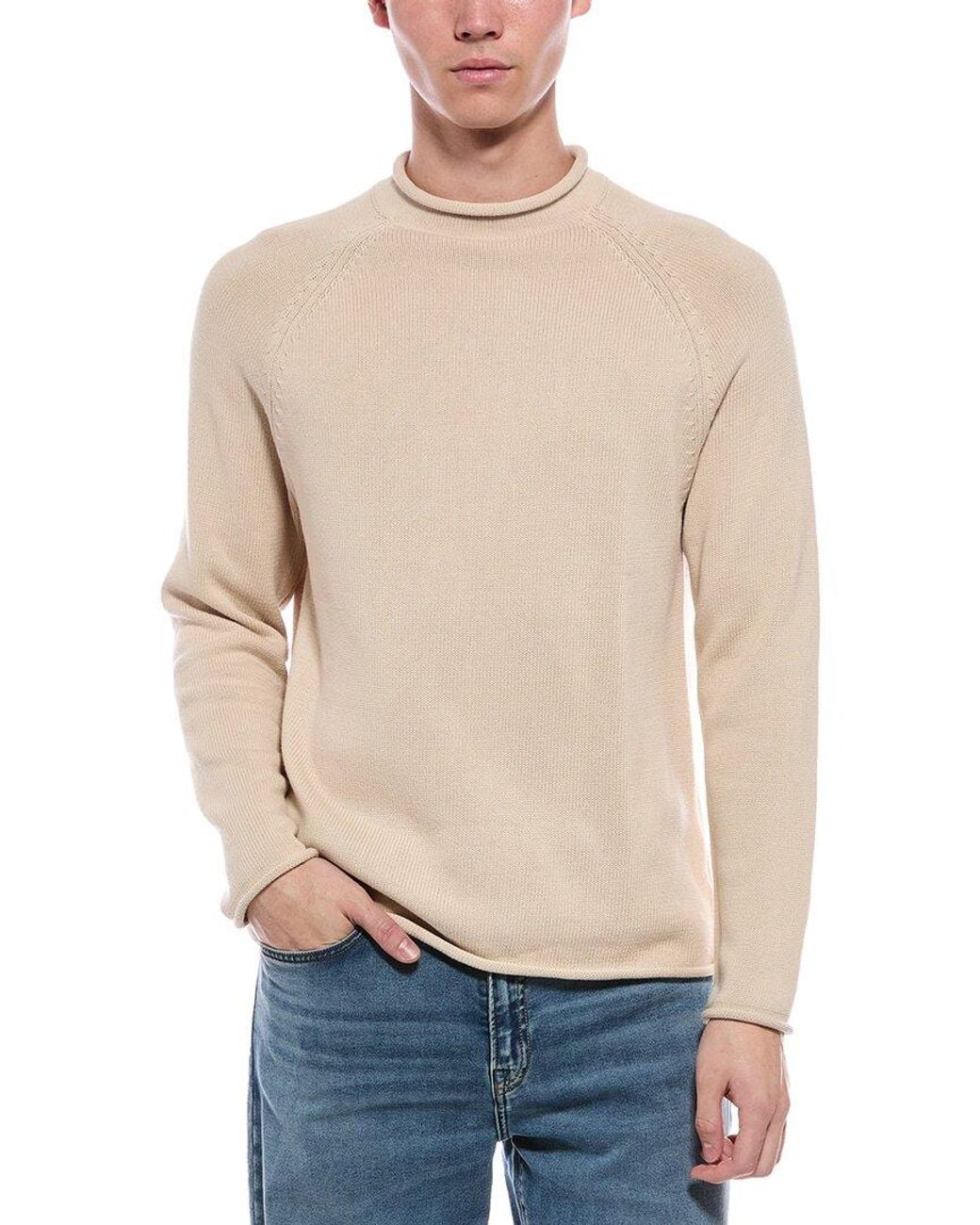 SCOTT & SCOTT LONDON Natural Scott & Scott London Roll Neck Sweater for men