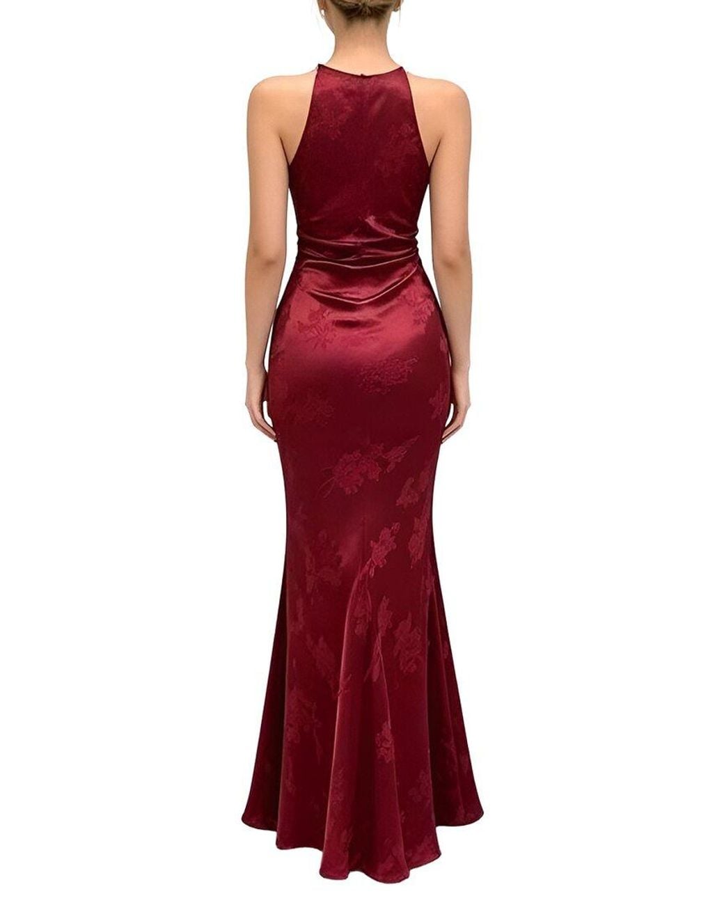 Linda Charm Red Sleeveless Maxi Dress