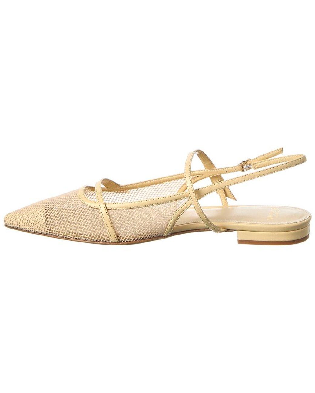 Alexandre Birman Metallic Tita Mesh Leather Flat