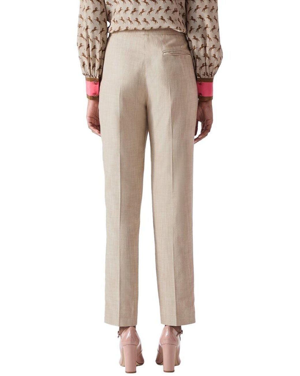 L.K.Bennett Natural Amelia Slim Trouser