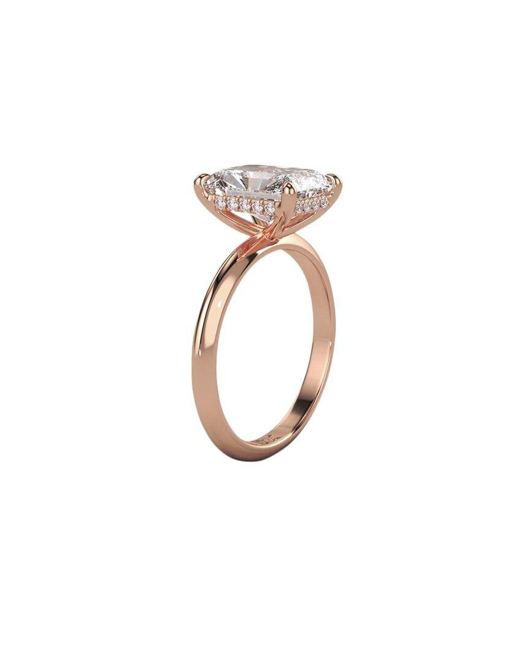 Lab Grown Diamonds White 14K Rose 3.00 Ct. Tw. Lab-Grown Diamond Ring