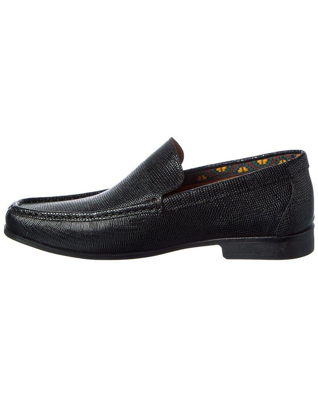 Donald J Pliner Black Reuben82 Leather Slip-On for men