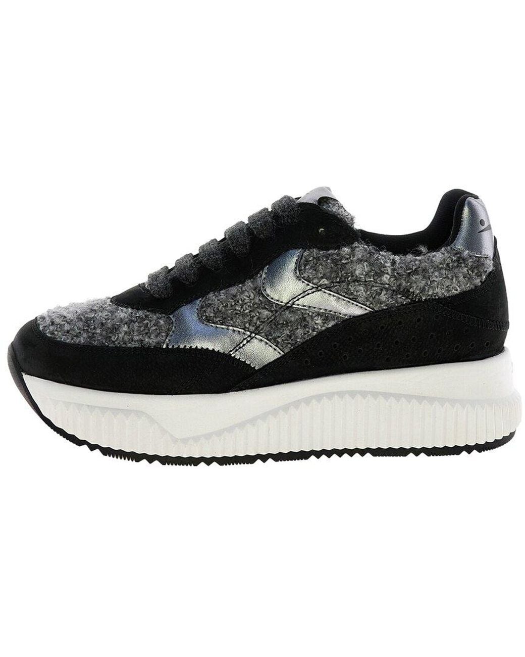 Voile Blanche Black Lana Fresh Leather Sneaker