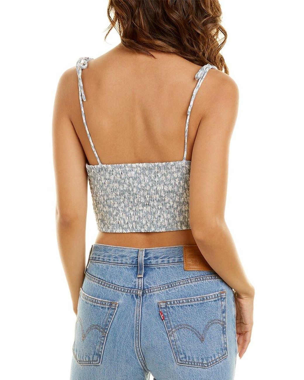 7021 Blue Cropped Top