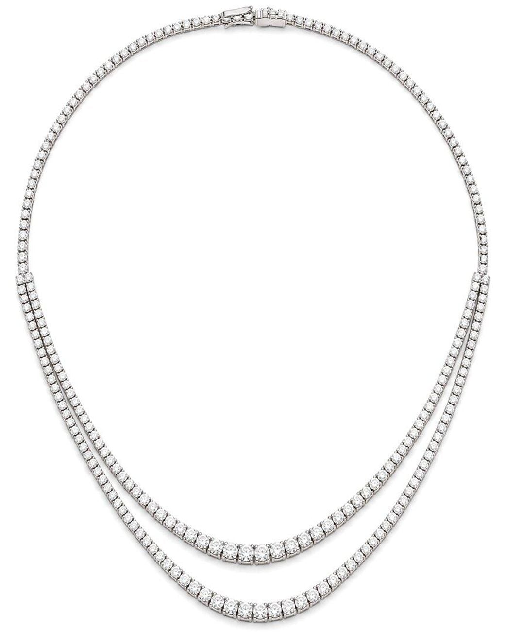 Prince Diamond & Jewelry Metallic 14K 8.40 Ct. Tw. Diamond Tennis Necklace