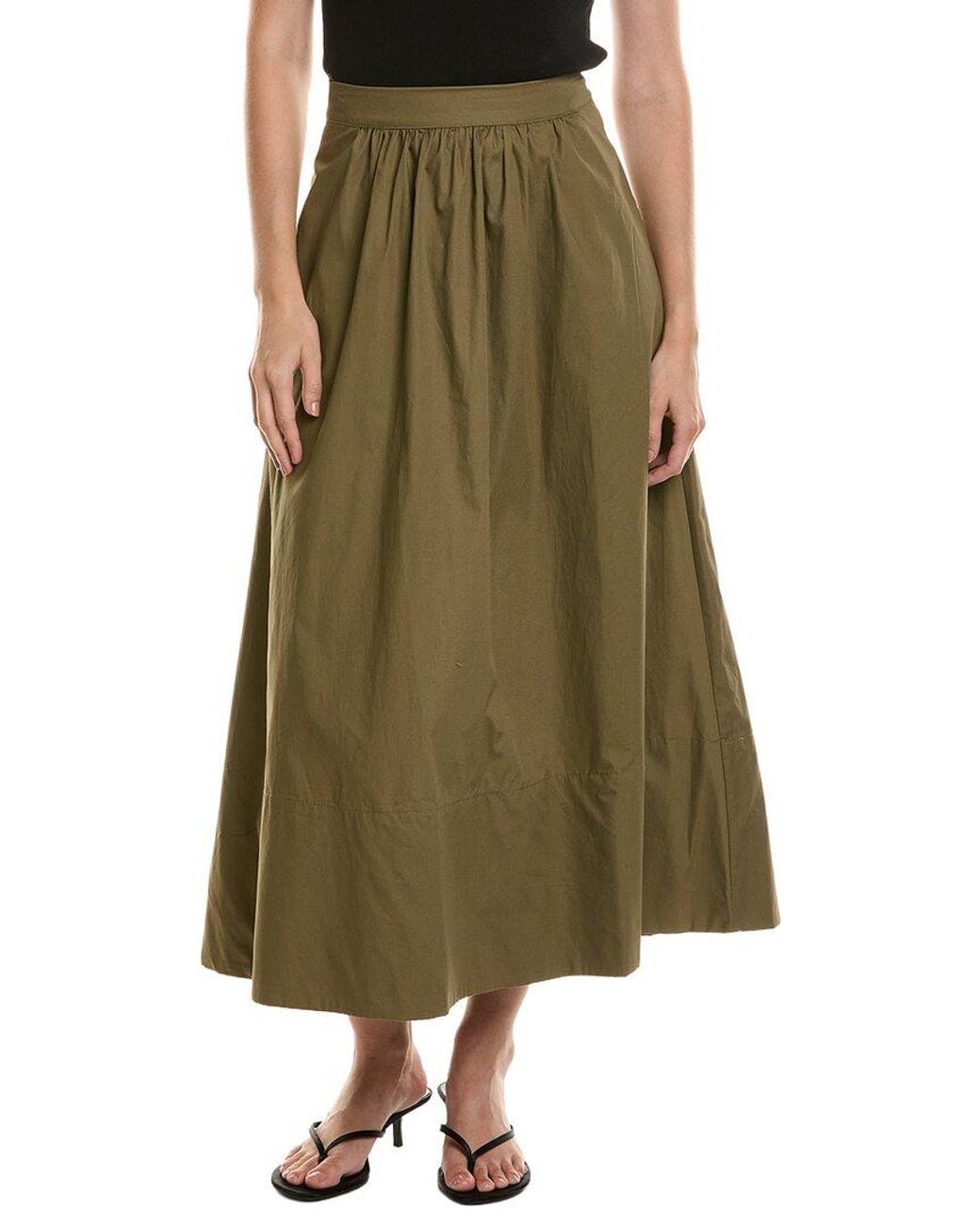 Vince Camuto Green Long Full Skirt