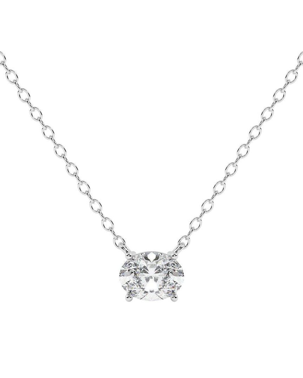Lab Grown Diamonds Metallic 14K 0.50 Ct. Tw. Lab-Grown Diamond Necklace