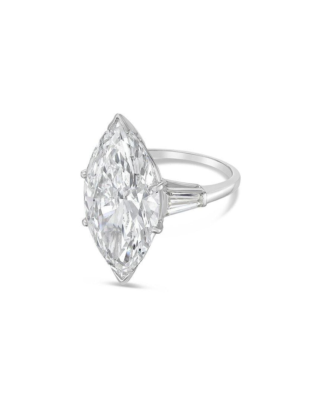 Diana M White Diana M. Platinum 16.00 Ct. Tw. Lab-Grown Diamond Three-Stone Ring