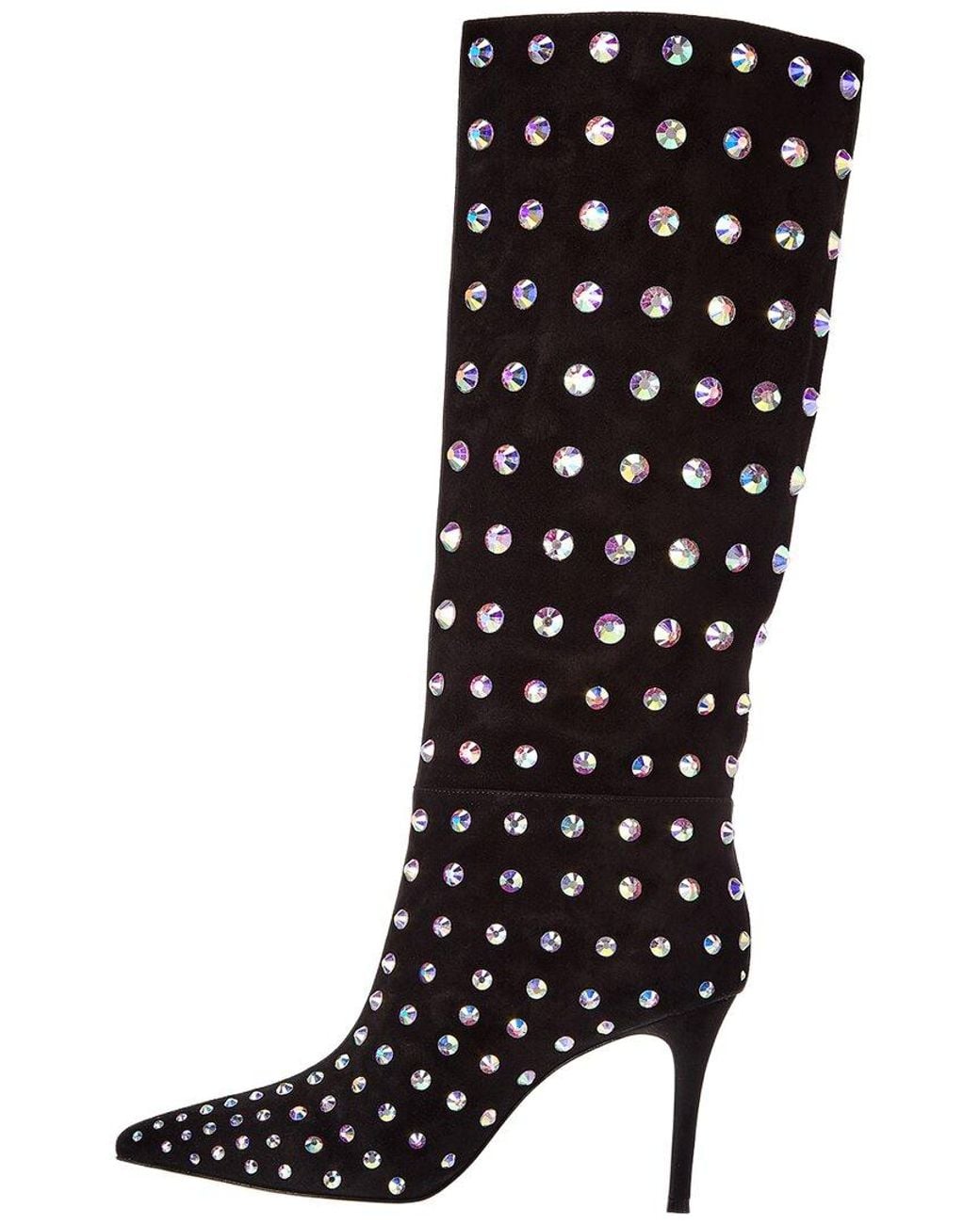 Gianvito Rossi Black Spectra 85 Suede Knee-High Boot