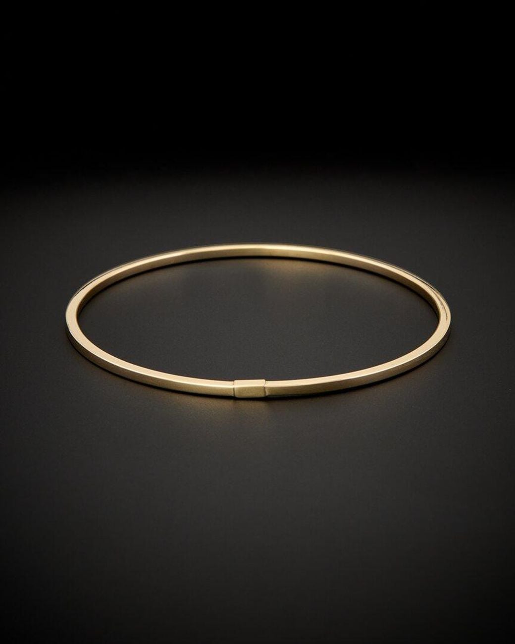 Italian Gold Black 14k Bangle Bracelet