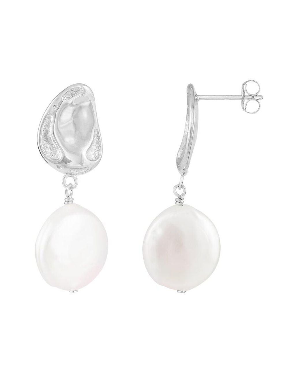 Splendid White 9-10Mm Pearl Necklace & Earrings Set