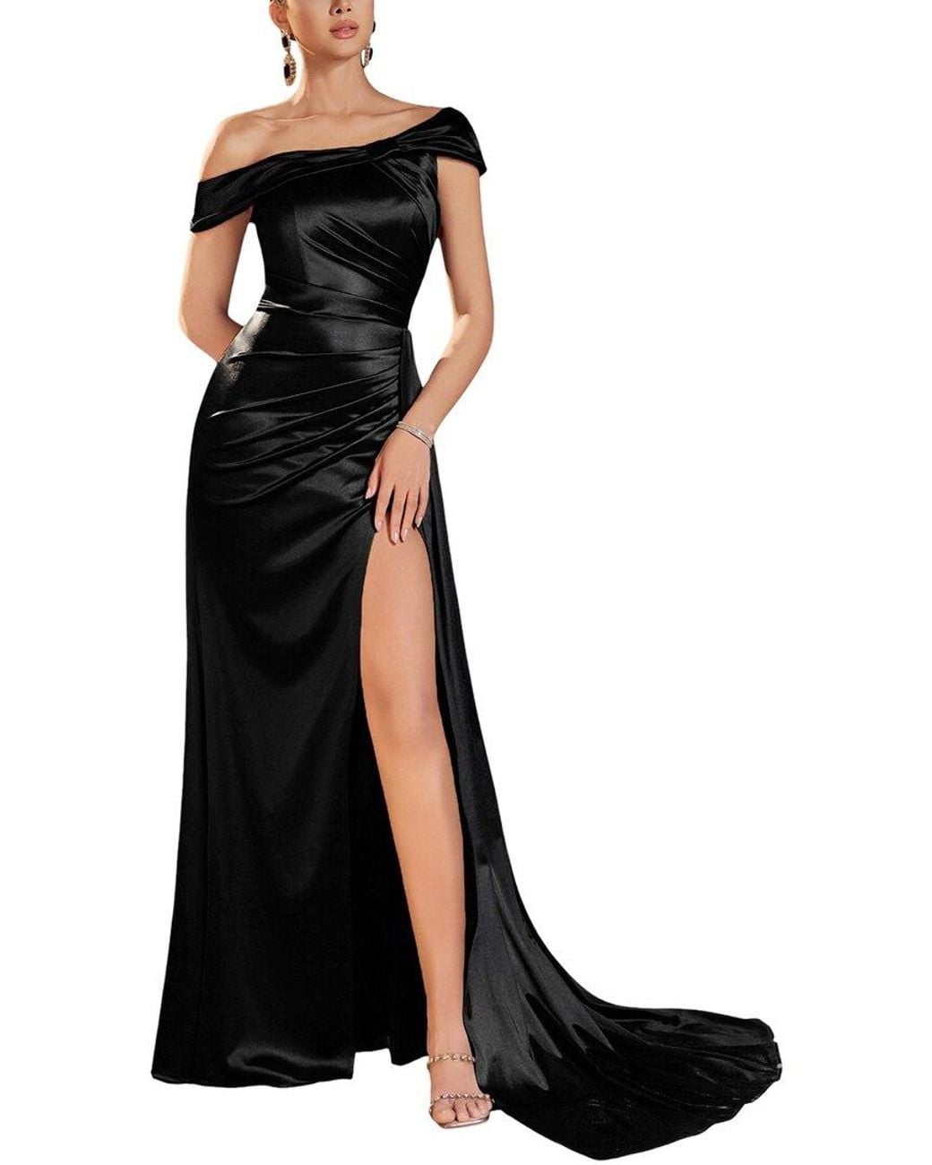 Amanda Royal Black Maxi Dress