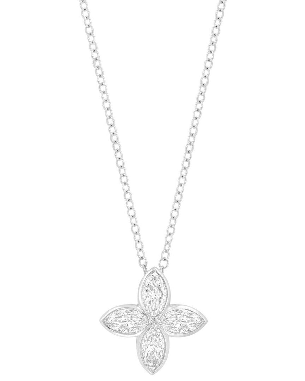 Effy Fine Jewelry White 14K 0.95 Ct. Tw. Lab-Grown Diamond Necklace