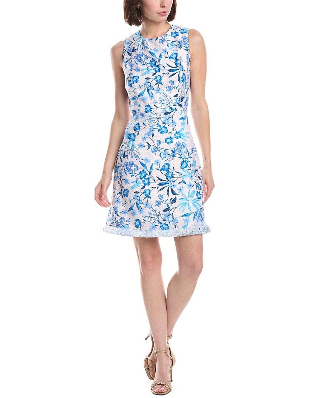 Eliza J Blue Sleeveless Printed Mini Dress