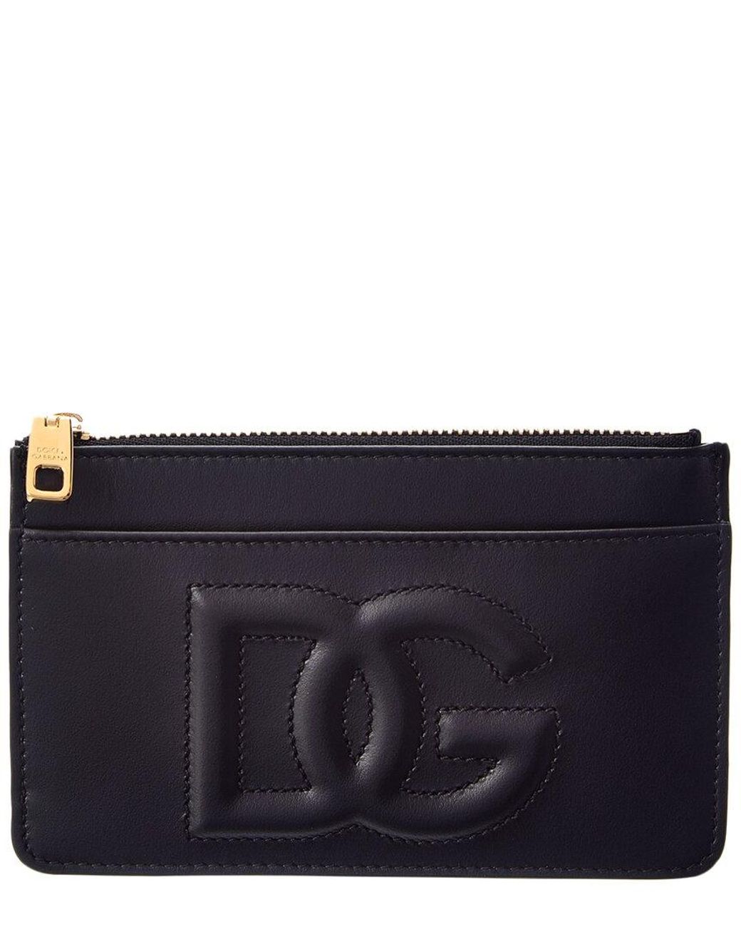 Dolce & Gabbana Dg Logo Medium Leather Card Holder in Blue Lyst