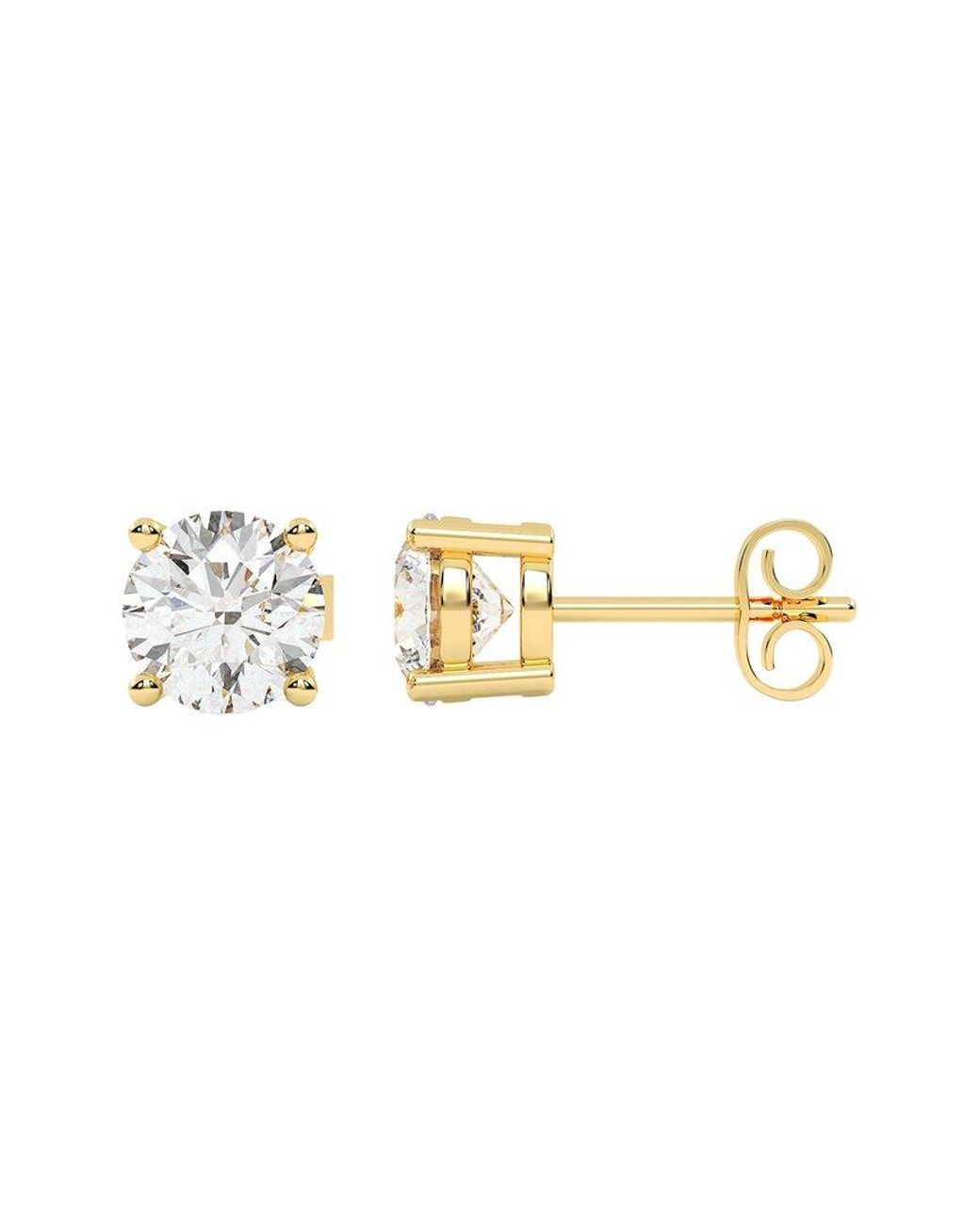 Diamond Select Cuts Metallic 14K 4.00 Ct. Tw. Diamond Earrings