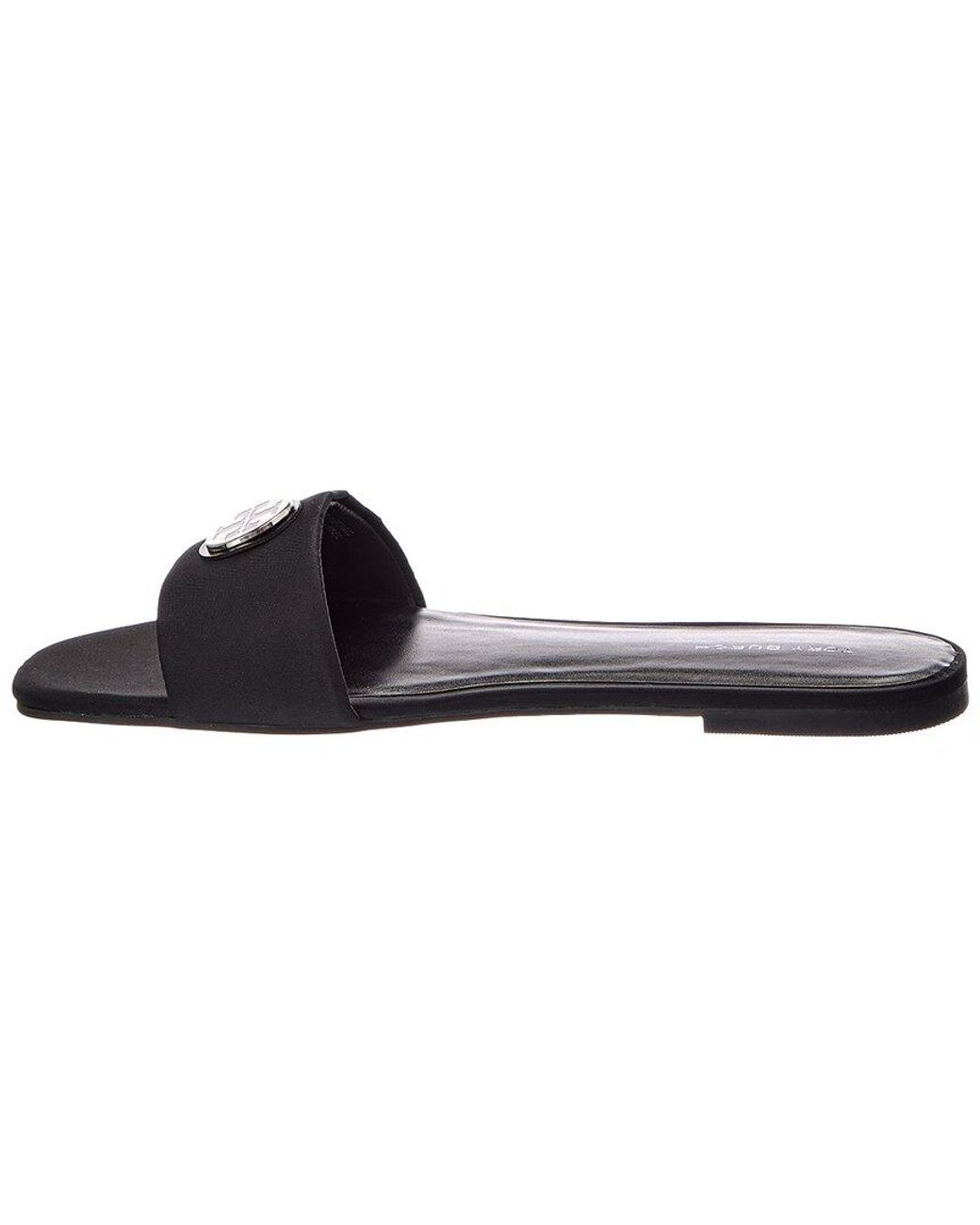 Tory Burch Black Chelsea Thin Band Nylon Slide Sandal