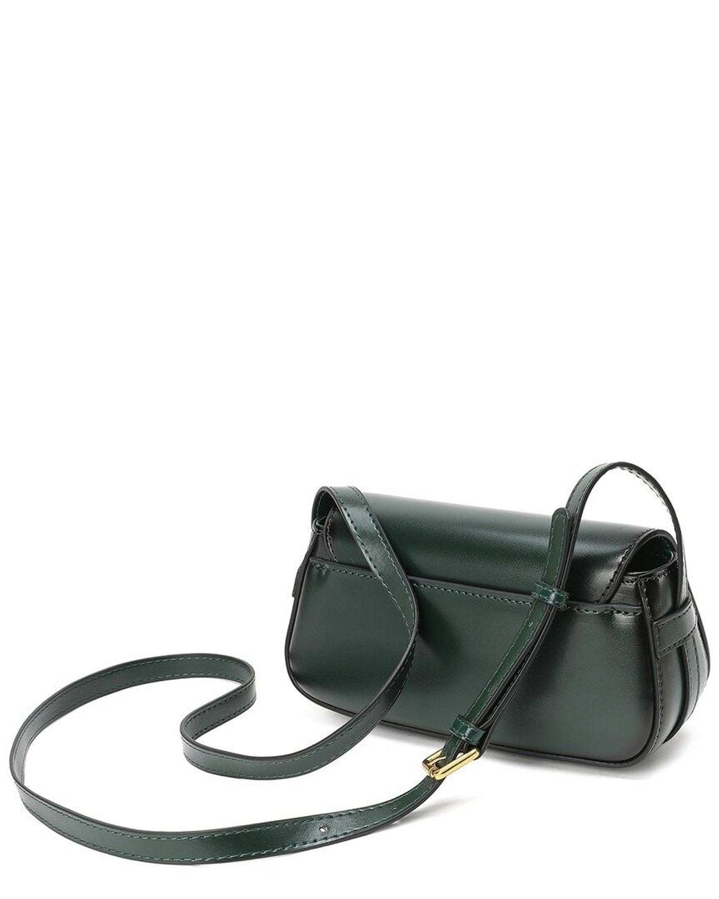 Tiffany & Fred Paris Green Smooth Leather Top-Handle Shoulder Bag
