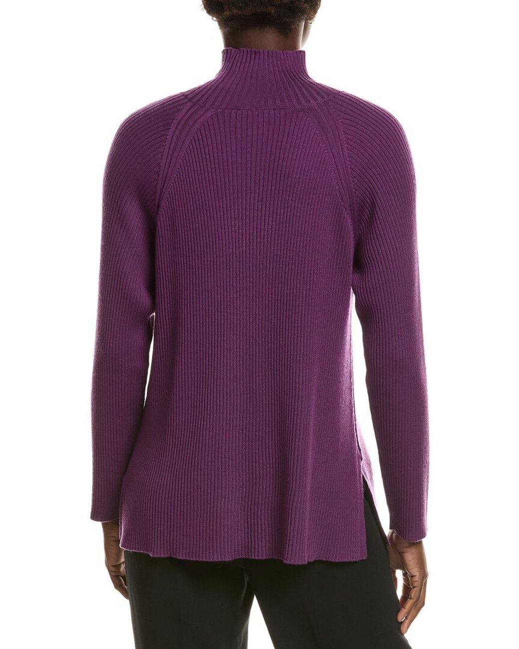 Eileen Fisher Purple Wool Sweater
