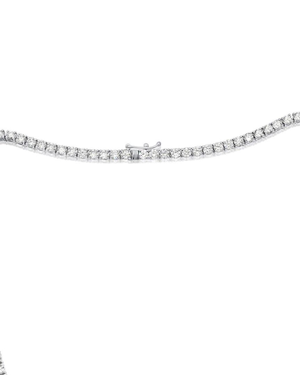 Diana M Metallic Fine Jewelry 14K 13.50 Ct. Tw. Diamond Tennis Necklace
