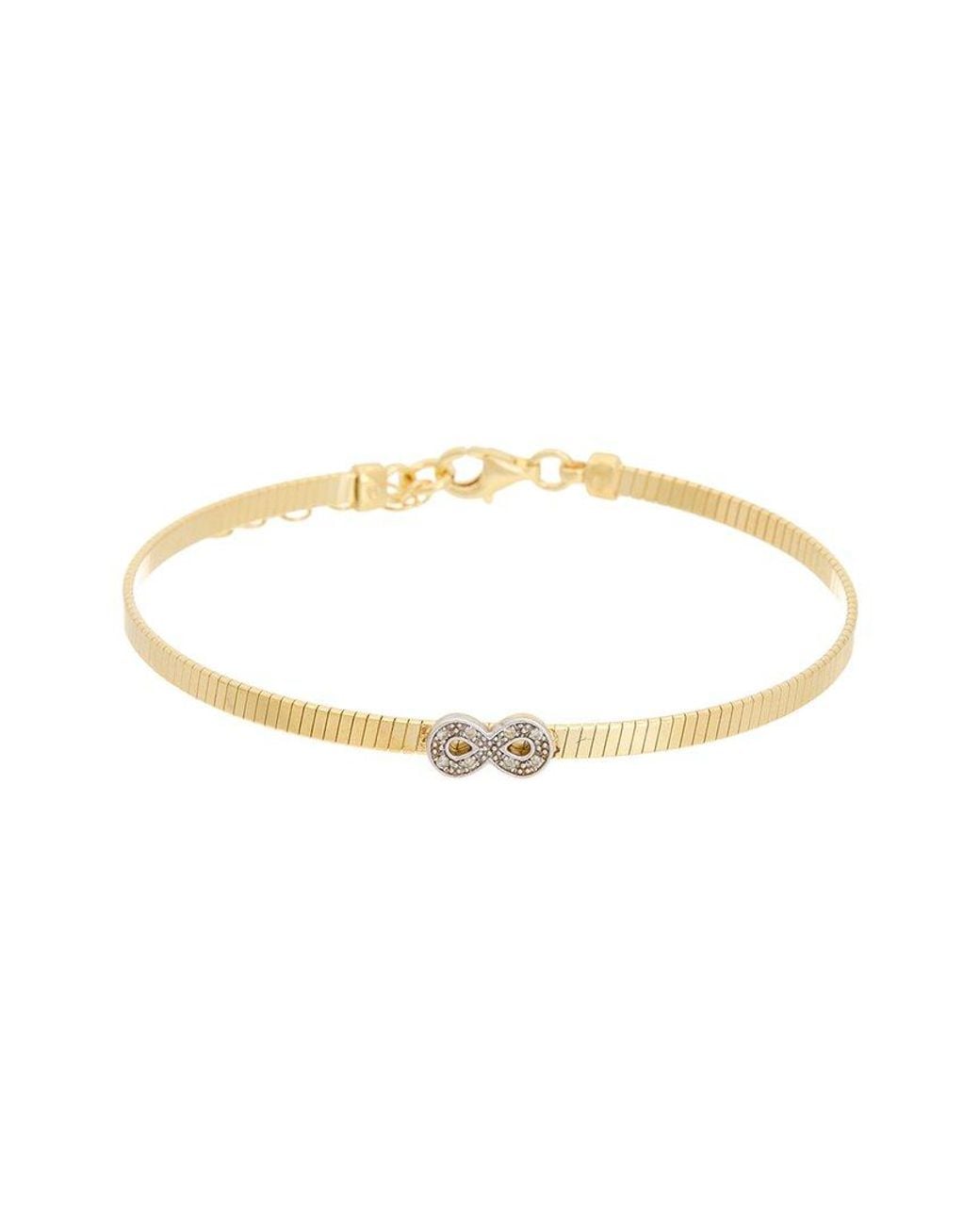 Meshmerise White 18K Over 0.06 Ct. Tw. Diamond Bangle