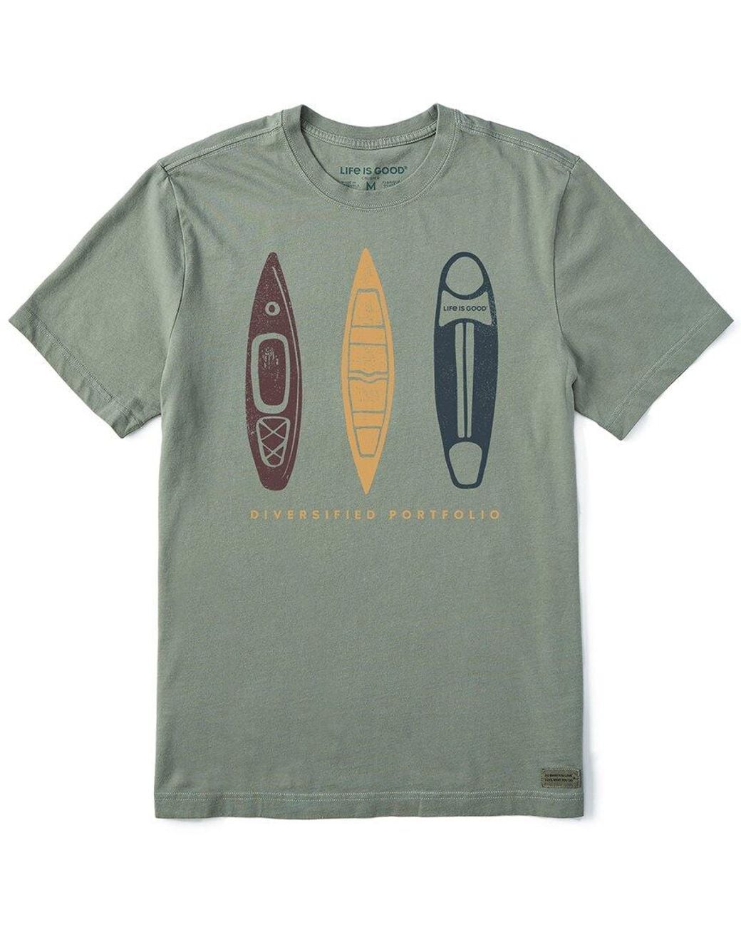 Life Is Good. Green Crusher T-Shirt for men