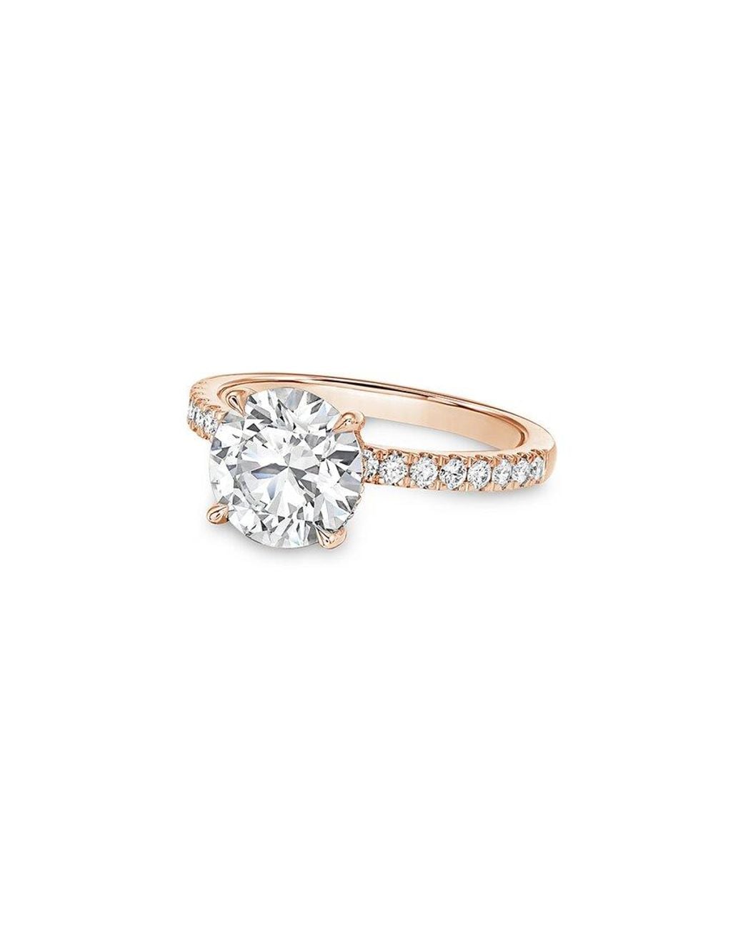 Diana M White 14K Rose 11.00 Ct. Tw. Lab-Grown Diamond Ring