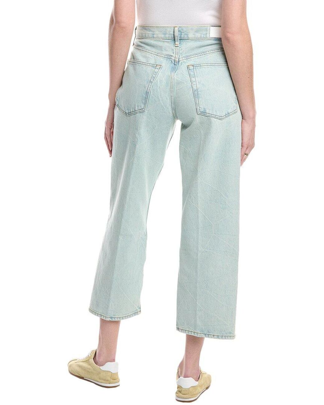 Re/done Blue Ranchwater Loose Crop Jean