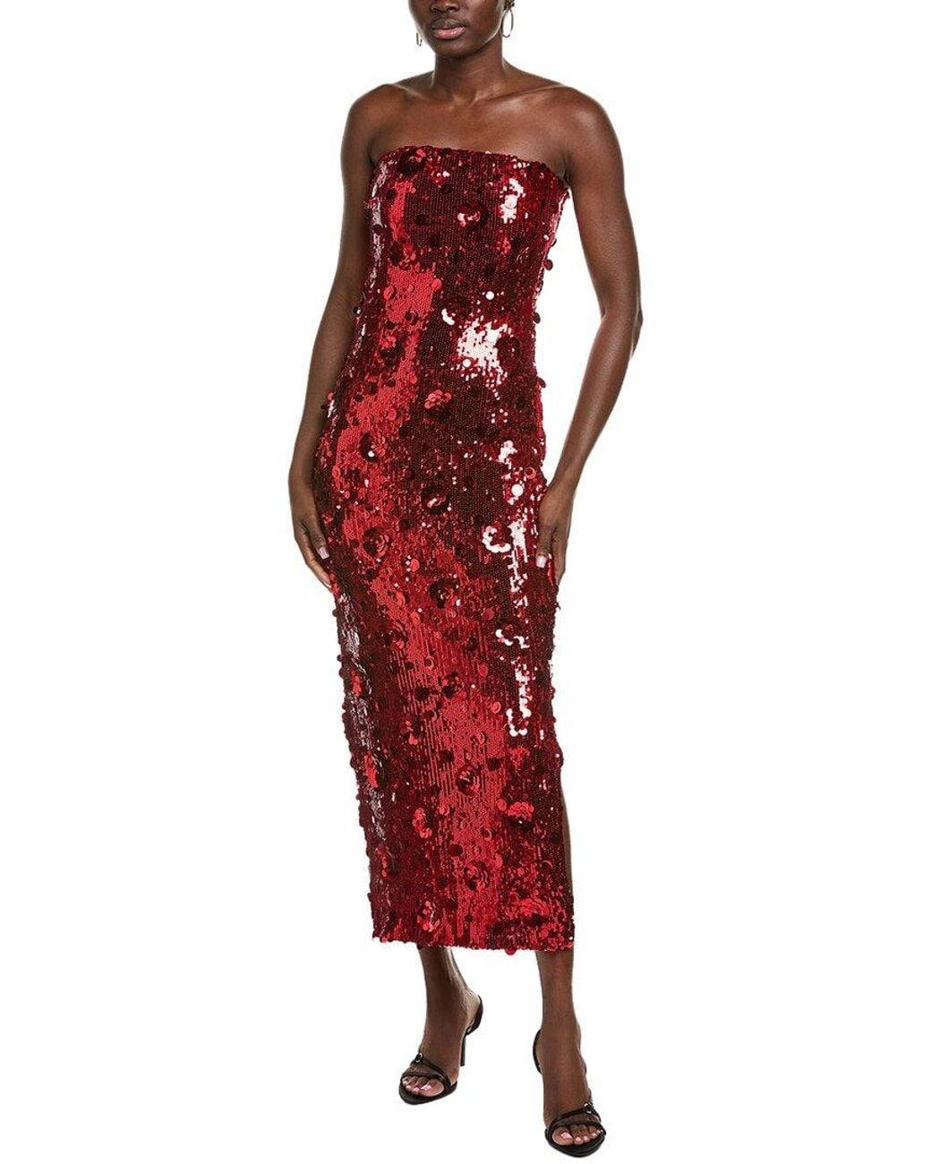 Endless Rose Red Applique Midi Dress