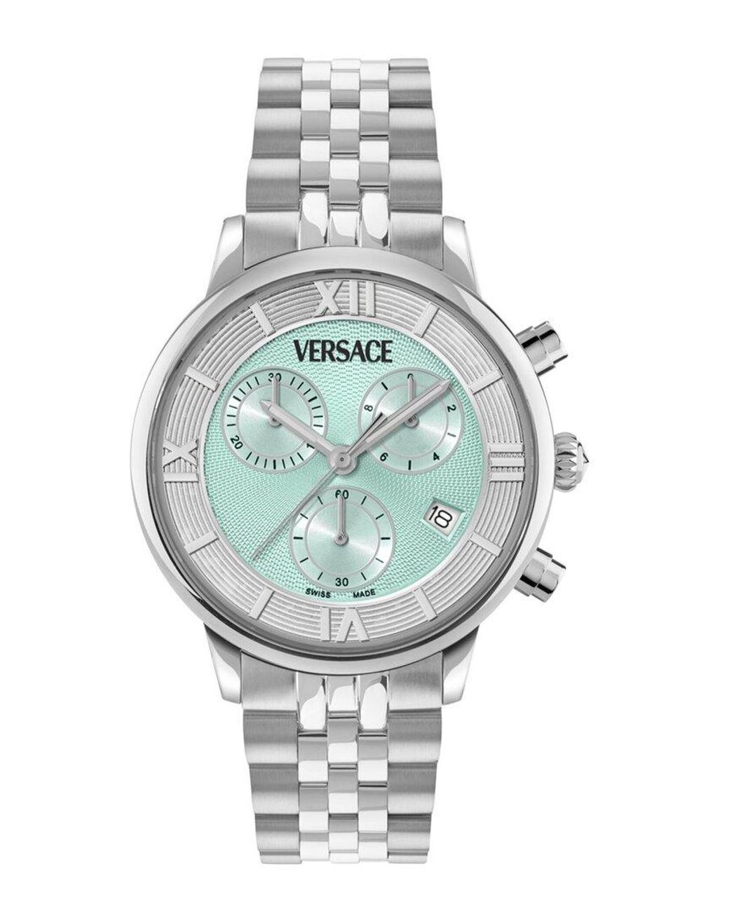 Versace Gray Classic Round Chrono Watch