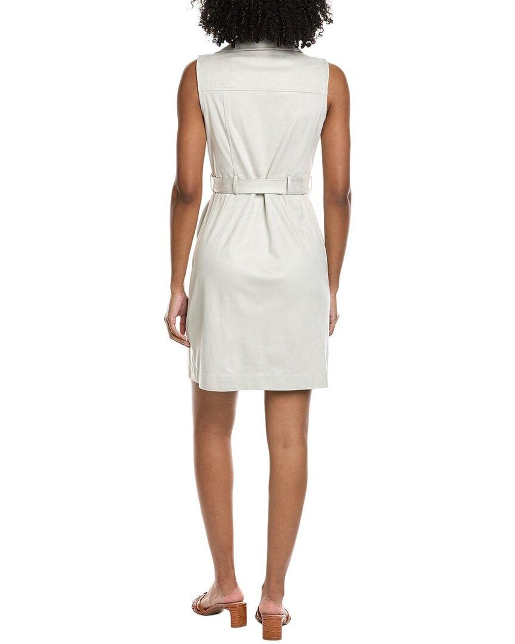 Nanette Lepore White Front Zip Shirtdress