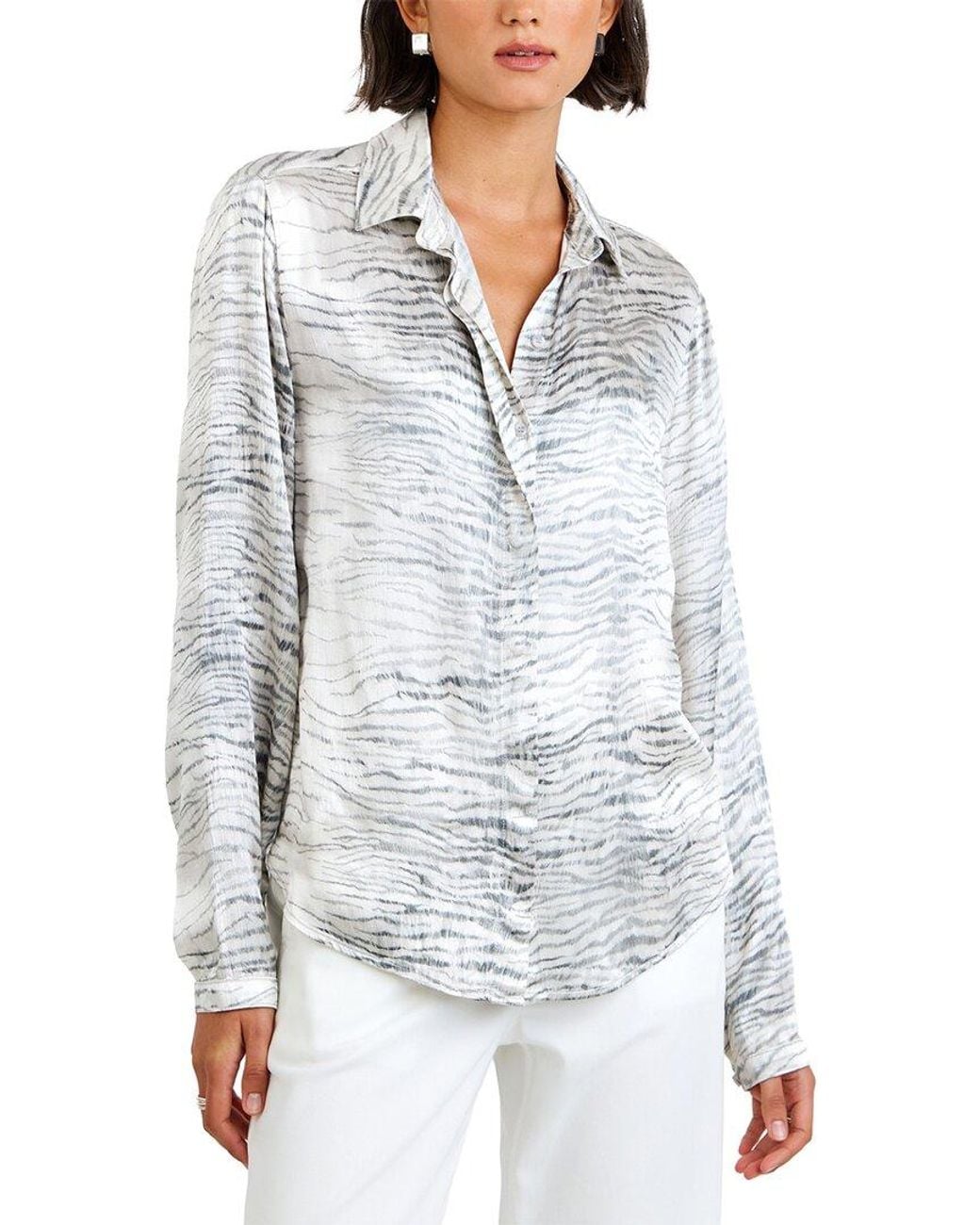 Bella Dahl White Clean Hidden Placket