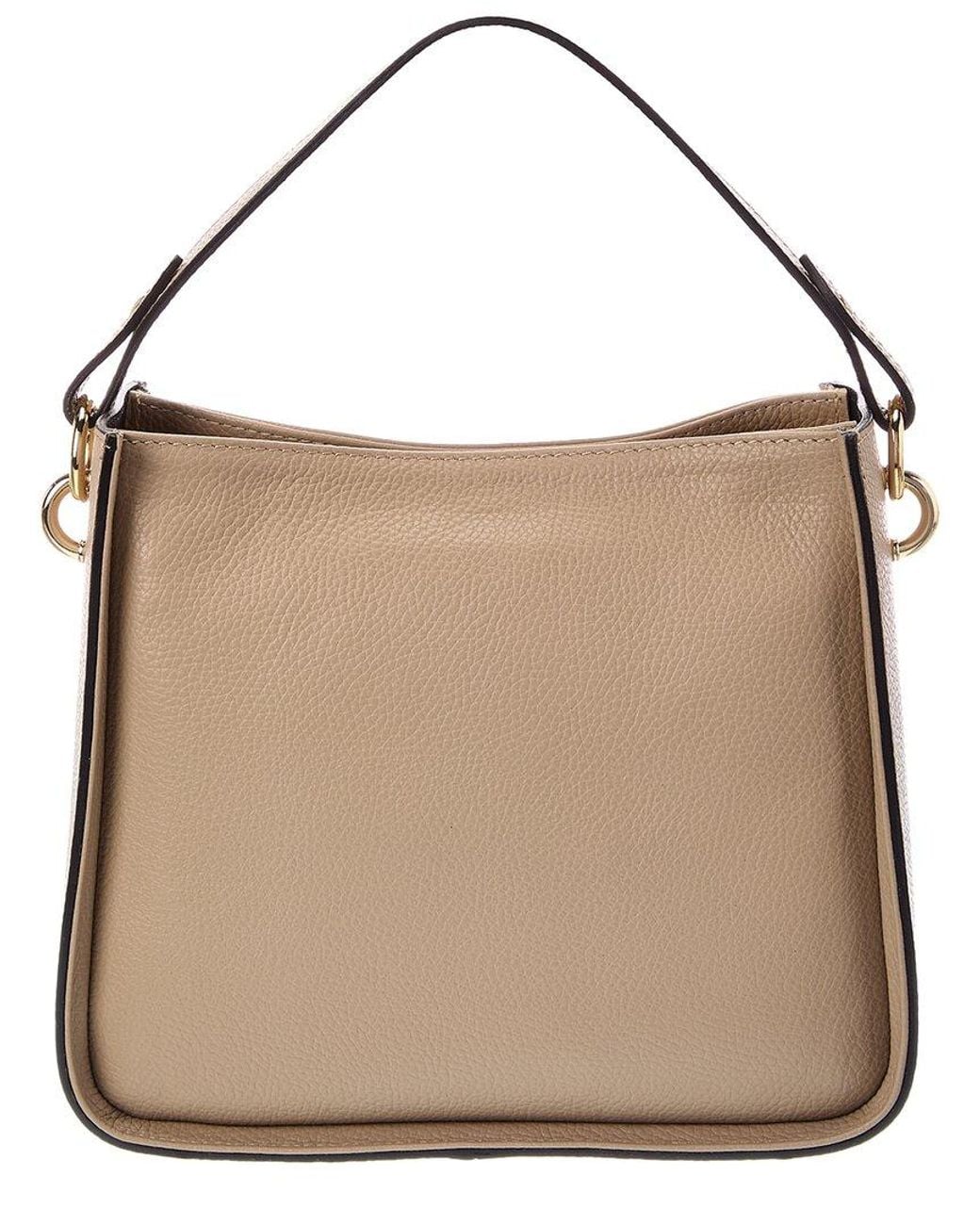 Italian Leather Natural Shoulder Bag Leather Top Handles Bag
