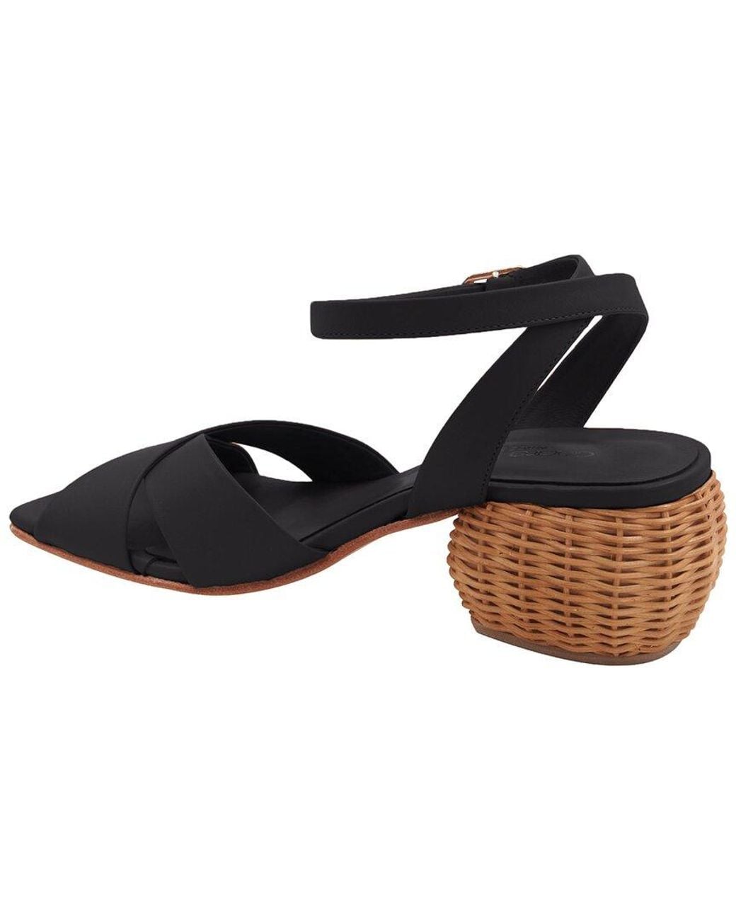 Andre Assous Black Winona Leather Sandal