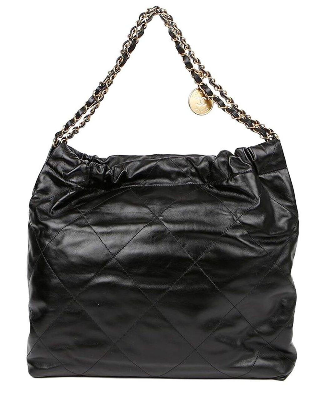 Chanel Black Calfskin Medium Shoulder Bag (Authentic Pre-Loved)