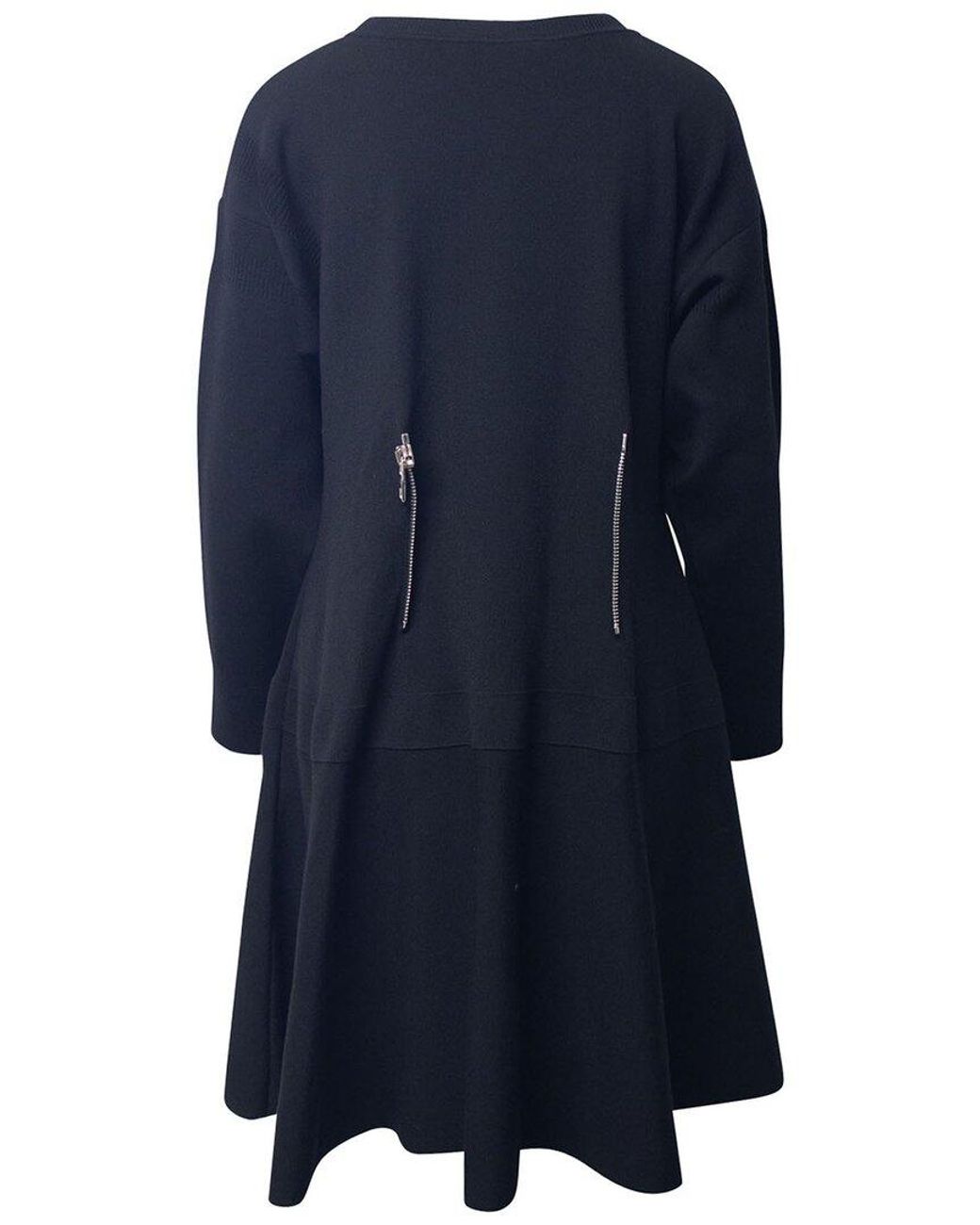 McQueen Blue Pintuck Zip Dress, Size Int, (Authentic Pre-Loved)