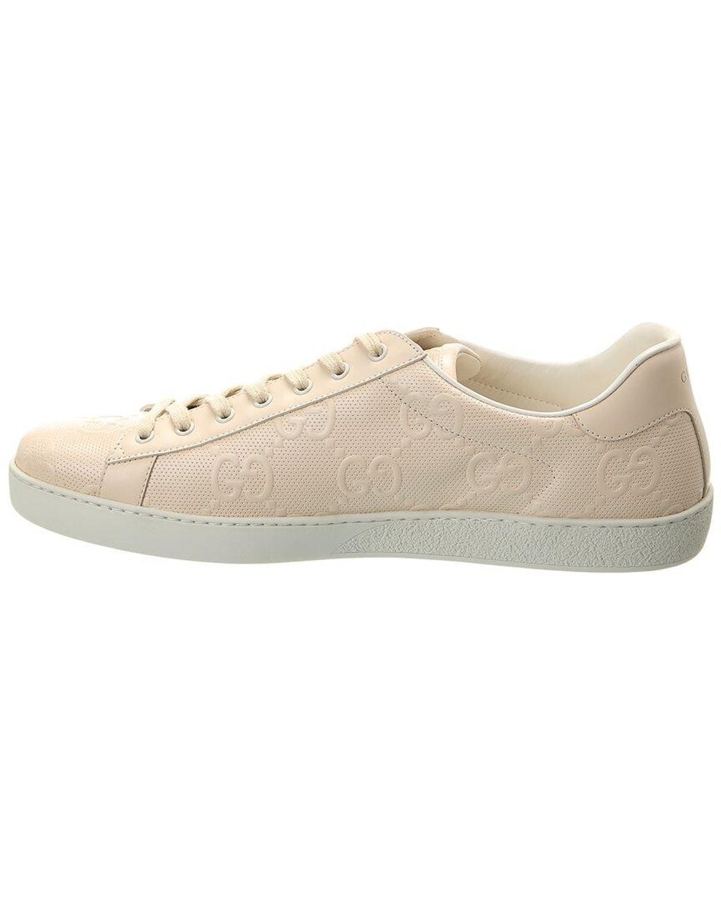 Gucci Natural Interlocking G Leather Sneaker for men