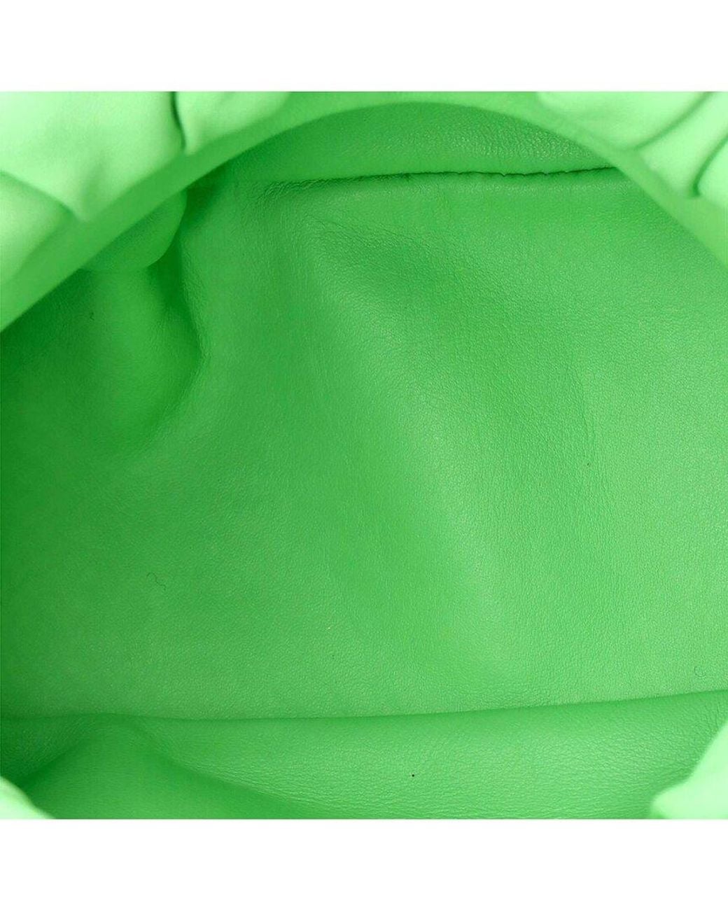 Bottega Veneta Green The Chain Pouch Leather Teen (Authentic Pre-Loved)