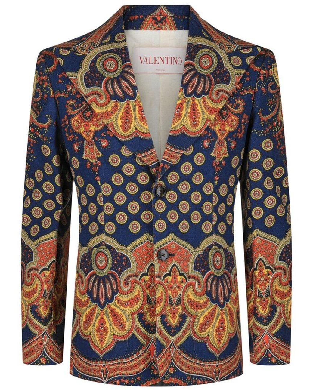 Valentino Blue Voyage Imaginaire Single Breasted Blazer for men