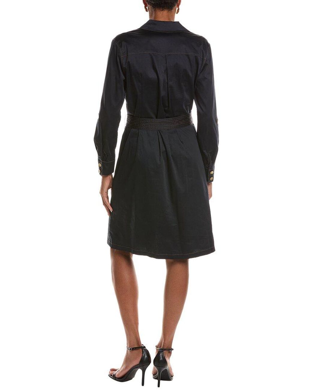 L'Agence Black Karin Military Shirtdress
