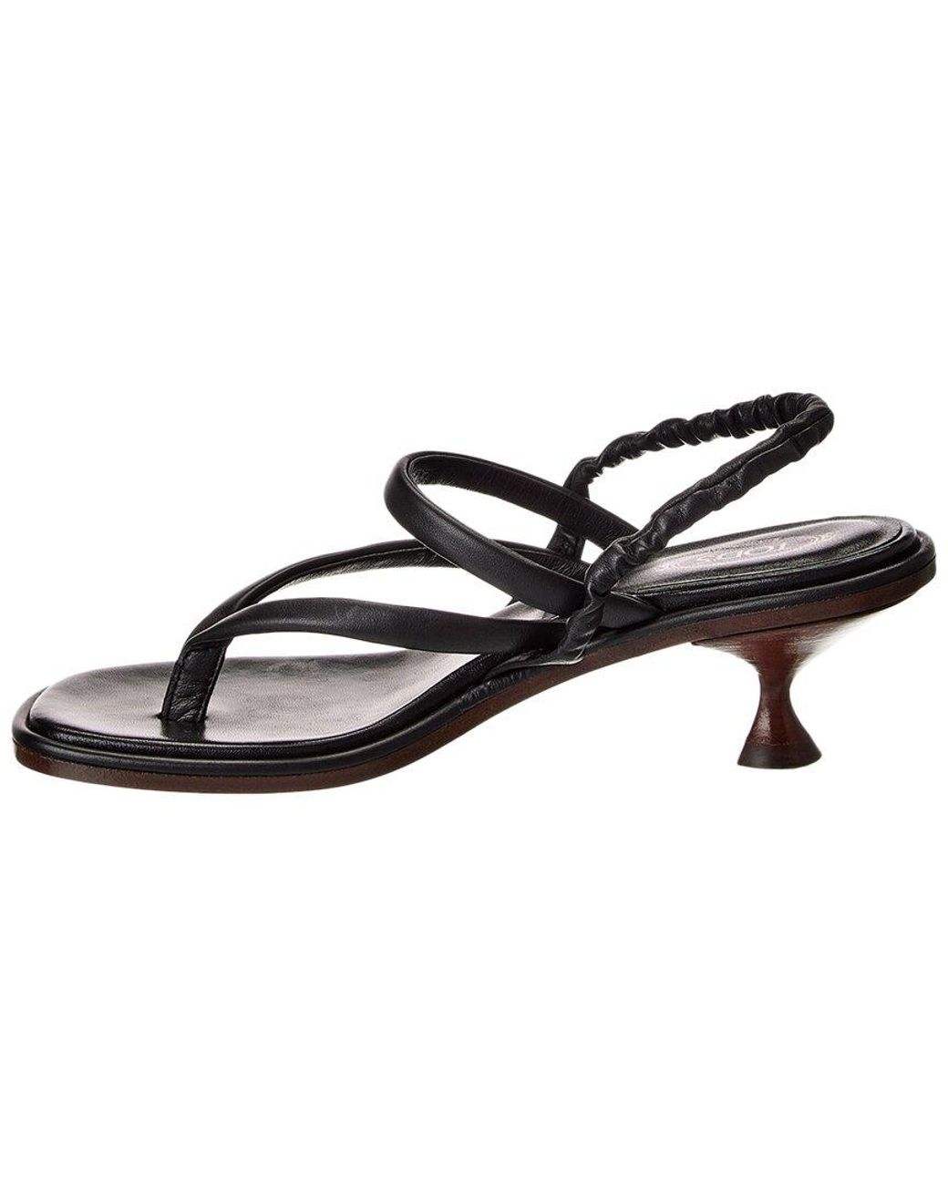 Tod's Black Leather Sandal