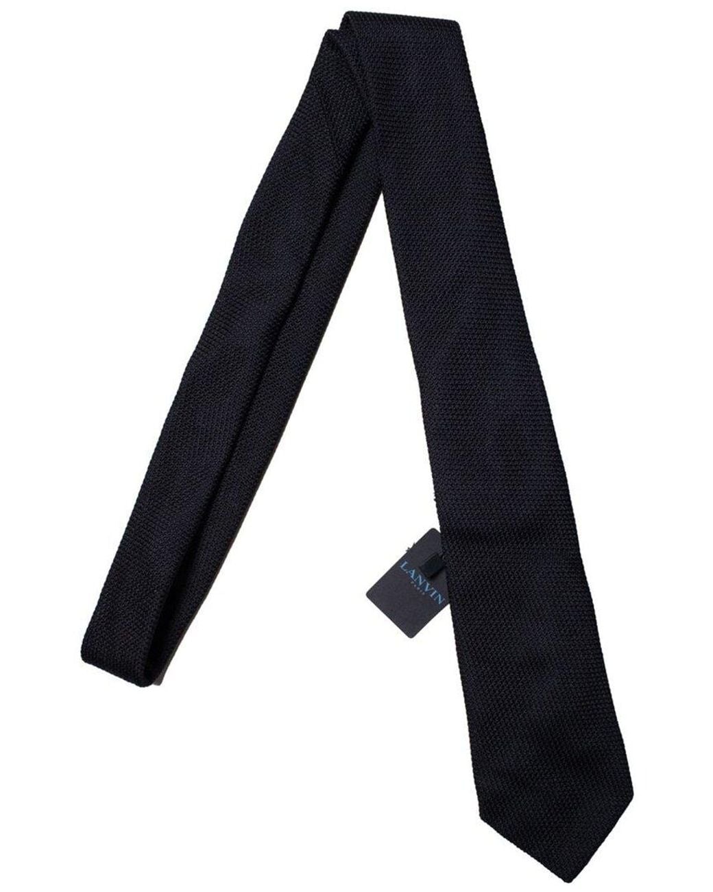 Lanvin Black Structured Tie (Authentic Pre-Loved)